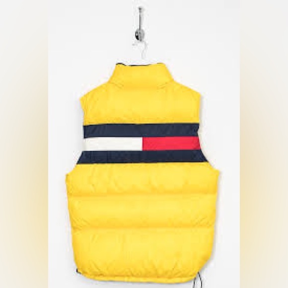 90s Yellow Down Filled Gilet Puffer Jacket Size: Small